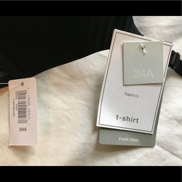 N/A - Sold! | GAP T-Shirt BRA ~Front Close LACE Back 34A~Blk~NEW - Picture 5 of 5